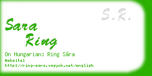 sara ring business card