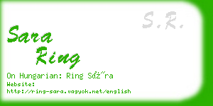 sara ring business card